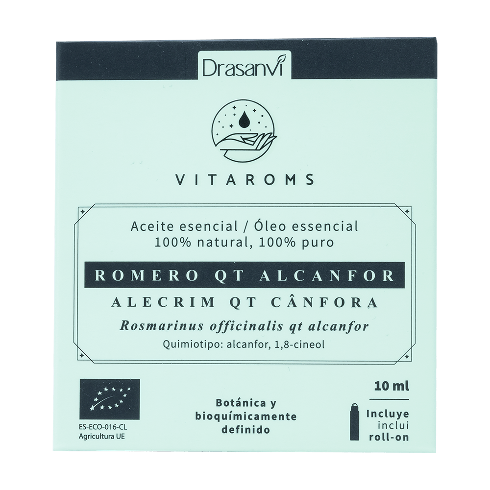 Aceite Esencial Romero Qt Alcanfor Bio 10 ml Vitaroms Drasanvi