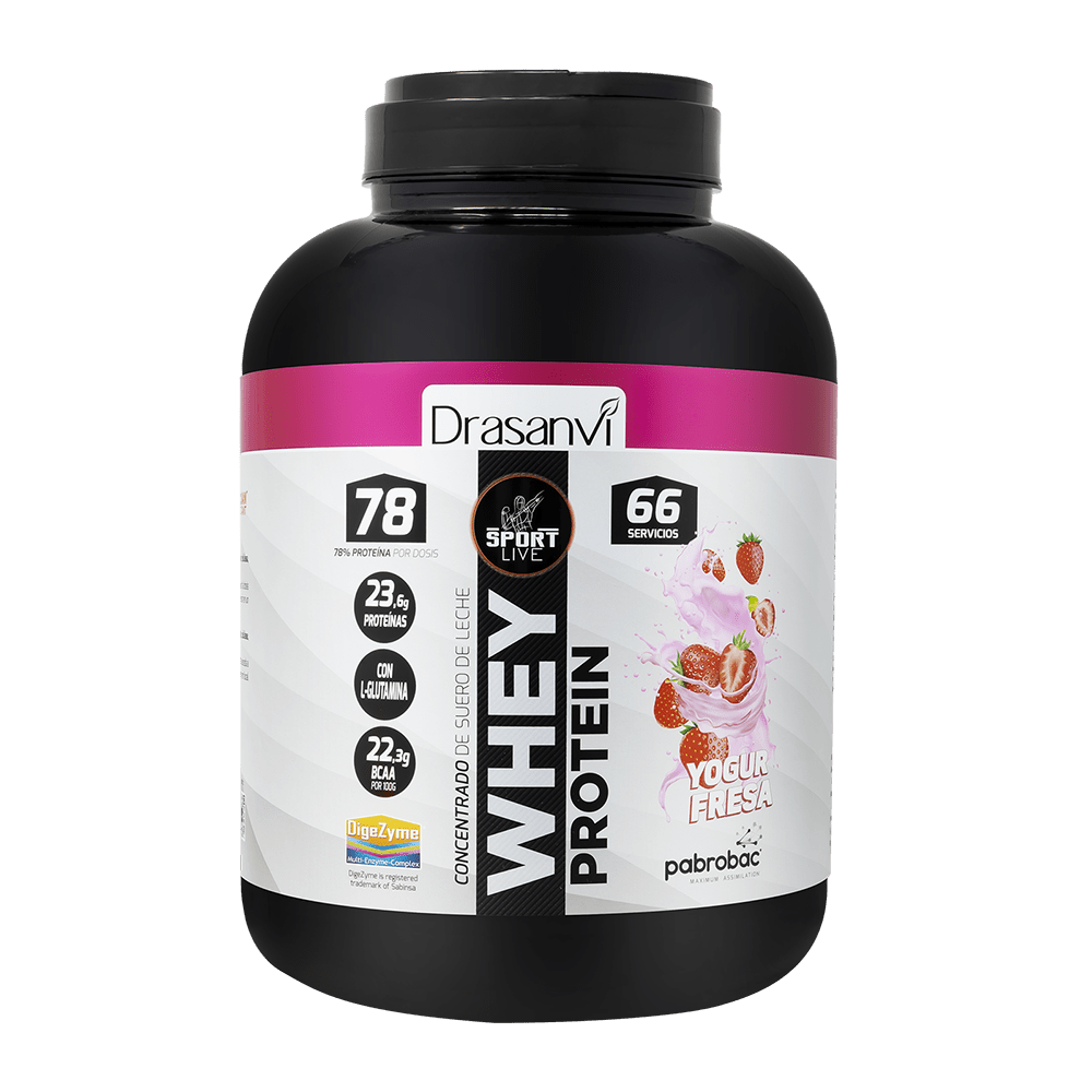Whey Protein Concentrada Yogur-Fresa de 2 kg Sport Live