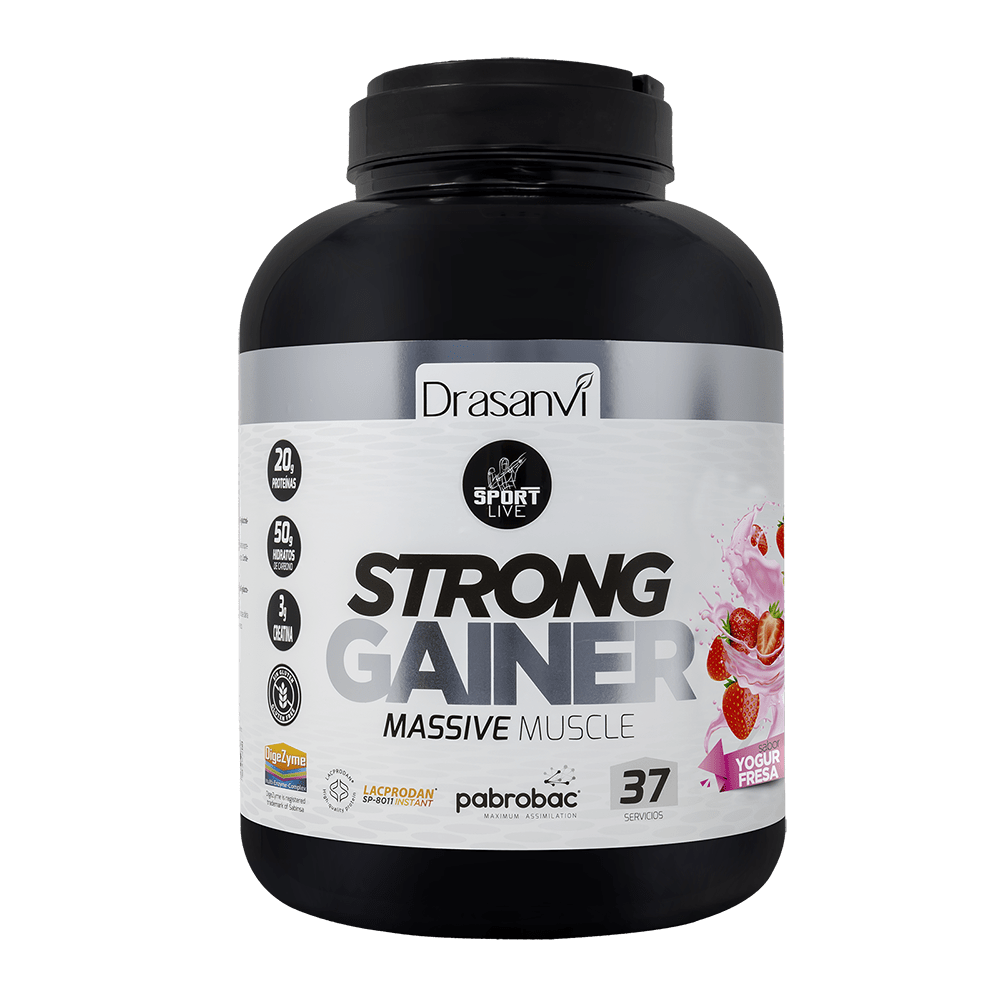 Weight Gainer Yogur Fresa 3 Kg Sport Live Drasanvi