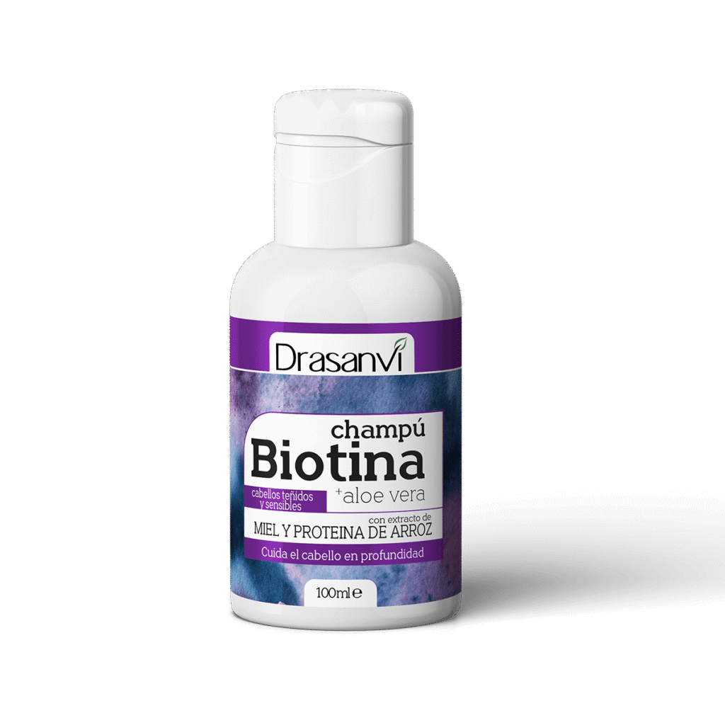 Champú Biotina y Aloe Vera Cabello Teñido y Sensible 100 ml Drasanvi
