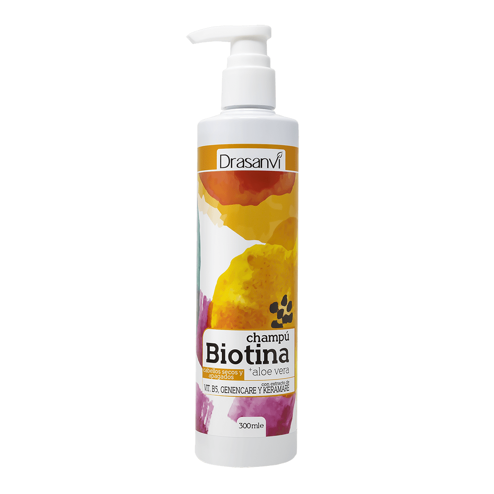 Champú Biotina y Aloe Vera Cabello Seco y Apagado 300 ml Drasanvi